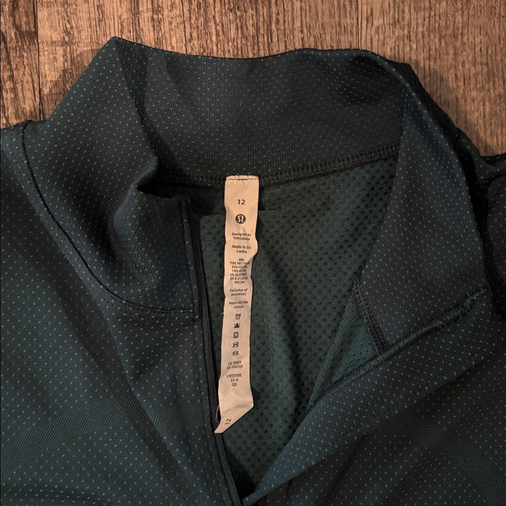 Lululemon Swiftly Relaxed Quarter Zip - Teal - Size 12 - Picture 2 of 4